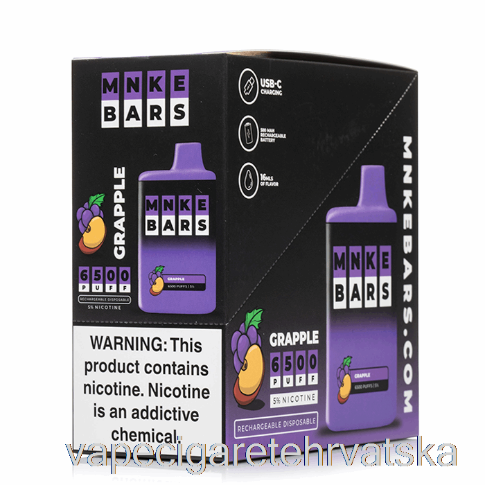 Vape Hrvatska Mnke Bars 6500 Za Jednokratnu Upotrebu (5 Komada)